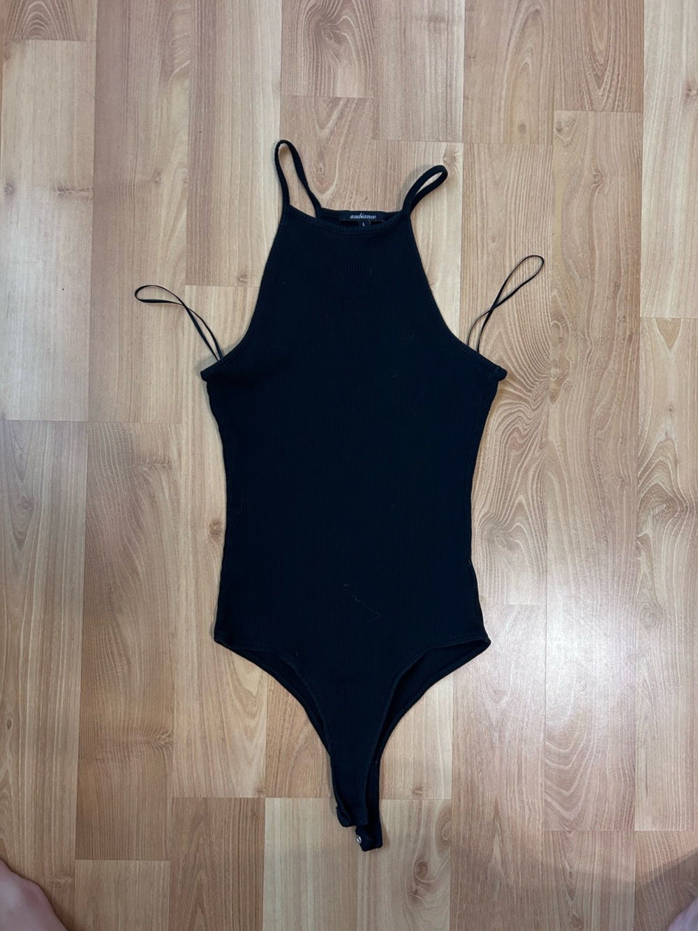 Ribbed Halter-Style One Piece